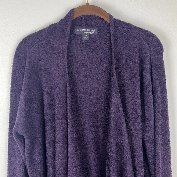 Barefoot Dreams women’s Bamboo Chic Lite cardigan in purple. Size L/XL - Picture 3 of 11